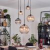 Koyoto Lámparas suspendidas, Luminarias esféricas, Lámpara colgante de clúster Colores ámbar, Transparente, Ahumado, 5 luces