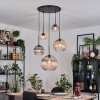 Koyoto Lámparas suspendidas, Luminarias esféricas, Lámpara colgante de clúster Colores ámbar, Transparente, Ahumado, 5 luces