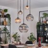 Koyoto Lámparas suspendidas, Luminarias esféricas, Lámpara colgante de clúster Colores ámbar, Transparente, Ahumado, 5 luces