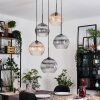 Koyoto Lámparas suspendidas, Luminarias esféricas, Lámpara colgante de clúster Colores ámbar, Transparente, Ahumado, 5 luces