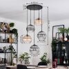 Koyoto Lámparas suspendidas, Luminarias esféricas, Lámpara colgante de clúster Colores ámbar, Transparente, Ahumado, 5 luces