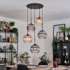 Koyoto Lámparas suspendidas, Luminarias esféricas, Lámpara colgante de clúster Colores ámbar, Transparente, Ahumado, 5 luces
