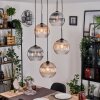Koyoto Lámparas suspendidas, Luminarias esféricas, Lámpara colgante de clúster Colores ámbar, Transparente, Ahumado, 5 luces