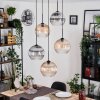 Koyoto Lámparas suspendidas, Luminarias esféricas, Lámpara colgante de clúster Colores ámbar, Transparente, Ahumado, 5 luces