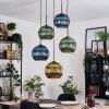 Koyoto Lámparas suspendidas, Luminarias esféricas, Lámpara colgante de clúster Azul, dorado, Verde, 5 luces