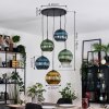 Koyoto Lámparas suspendidas, Luminarias esféricas, Lámpara colgante de clúster Azul, dorado, Verde, 5 luces