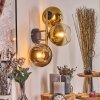 Koyoto Luminarias esféricas, Apliques dorado, Negro, 3 luces
