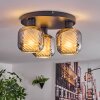Fanhaes Plafones Cromo, Ahumado, 3 luces
