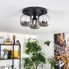 Fanhaes Plafones Cromo, Ahumado, 3 luces