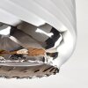 Fanhaes Plafones Cromo, Ahumado, 3 luces