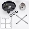 Fanhaes Plafones Cromo, Ahumado, 3 luces