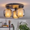 Fanhaes Plafones Cromo, Ahumado, 3 luces