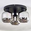 Fanhaes Plafones Cromo, Ahumado, 3 luces