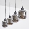 Fanhaes Lámparas suspendidas, Lámparas colgantes Cromo, Ahumado, 4 luces