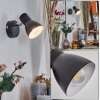 Farel Apliques, Spot de pared Cromo, Negro, 1 luz
