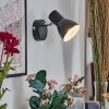 Farel Apliques, Spot de pared Cromo, Negro, 1 luz