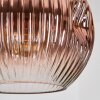 Ripoll Lámparas suspendidas, Luminarias esféricas, Lámpara colgante de clúster Cromo, dorado, Transparente, Color cobre, Ahumado, 5 luces