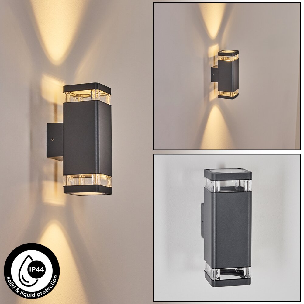 Tureby Aplique de exterior, Apliques Antracita, Transparente, claro, 2 luces main product photo