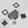 Tureby Aplique de exterior, Apliques Antracita, Transparente, claro, 2 luces