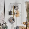 Gastor Luminarias esféricas, Apliques dorado, Negro, 3 luces