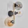Gastor Luminarias esféricas, Apliques dorado, Negro, 3 luces