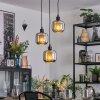 Fanhaes Lámparas suspendidas, Lámparas colgantes, Lámpara colgante de clúster Cromo, Ahumado, 3 luces