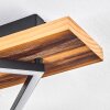 Pompu Plafones LED Madera oscura, Negro, 1 luz