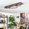 Pompu Plafones LED Madera oscura, Negro, 1 luz