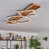 Pompu Plafones LED Madera oscura, Negro, 1 luz
