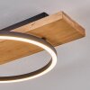 Pompu Plafones LED Madera clara, Negro, 1 luz