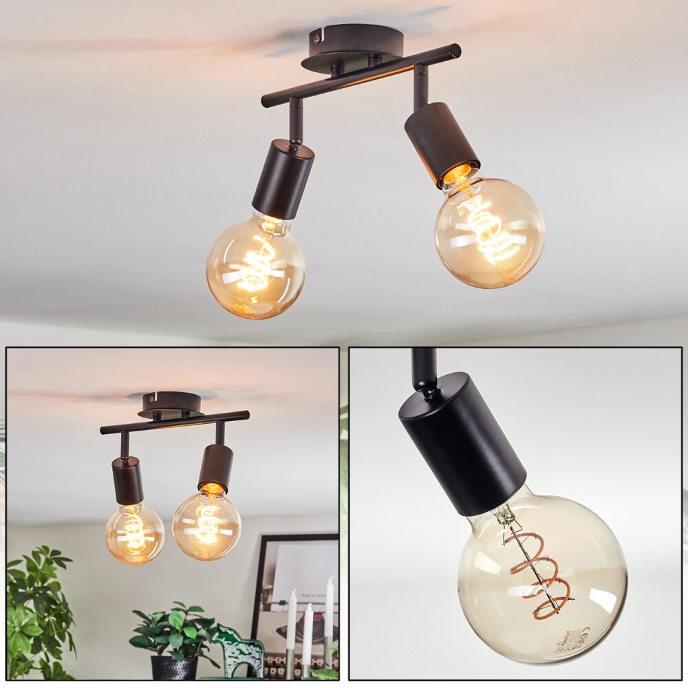 Geira Plafones Negro, 2 luces main product photo
