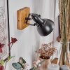Hagan Apliques, Spot de pared Cromo, Crudo, Negro, 1 luz