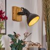 Hagan Apliques, Spot de pared Cromo, Crudo, Negro, 1 luz