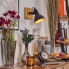 Hagan Apliques, Spot de pared Cromo, Crudo, Negro, 1 luz