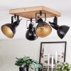 Hagan Plafones, Spot techo Cromo, Crudo, Negro, 4 luces