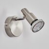 Firan Apliques, Spot de pared LED Cromo, Níquel-mate, 1 luz