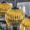 Koyoto Lámparas suspendidas, Luminarias esféricas, Lámparas colgantes dorado, Transparente, 4 luces