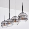 Koyoto Lámparas suspendidas, Luminarias esféricas, Lámparas colgantes Transparente, Ahumado, 4 luces