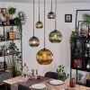 Koyoto Lámparas suspendidas, Luminarias esféricas, Lámpara colgante de clúster Azul, dorado, Verde, 5 luces