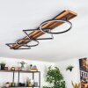 Pompu Plafones LED Madera oscura, Negro, 1 luz