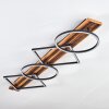 Pompu Plafones LED Madera oscura, Negro, 1 luz