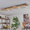 Pompu Plafones LED Madera clara, Negro, 1 luz