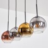Koyoto Lámparas suspendidas, Luminarias esféricas, Lámparas colgantes dorado, Transparente, Color cobre, Ahumado, 4 luces