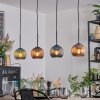 Koyoto Lámparas suspendidas, Luminarias esféricas, Lámparas colgantes Azul, Verde, Color cobre, 4 luces
