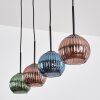 Koyoto Lámparas suspendidas, Luminarias esféricas, Lámparas colgantes Azul, Verde, Color cobre, 4 luces