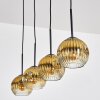 Ripoll Lámparas suspendidas, Luminarias esféricas, Lámparas colgantes dorado, Transparente, 4 luces
