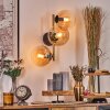Gastor Luminarias esféricas, Apliques 42 cm dorado, Negro, 3 luces