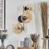 Koyoto Luminarias esféricas, Apliques dorado, Negro, 3 luces