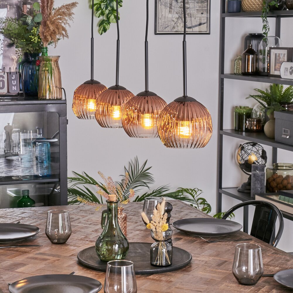 Ripoll Lámparas suspendidas, Luminarias esféricas, Lámparas colgantes Transparente, Color cobre, 4 luces main product photo