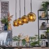 Ripoll Lámparas suspendidas, Luminarias esféricas, Lámparas colgantes dorado, 4 luces